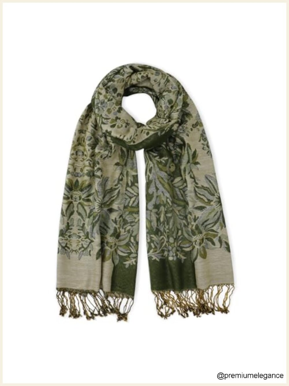 Silky Paisley Pashmina Shawl, Women's Double-Side Jacquard Wrap for Evening